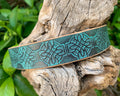 Leather dog collar with Celtic knots.